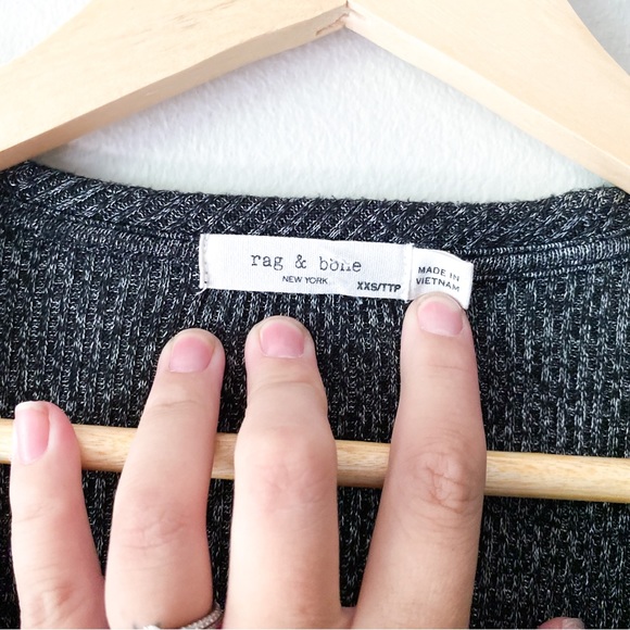 Rag and Bone Multicolour Casual V-Neck Long Sleeve Top XXS - Picture 5 of 5